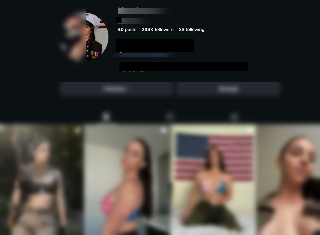 Instagram profile showing 243K followers