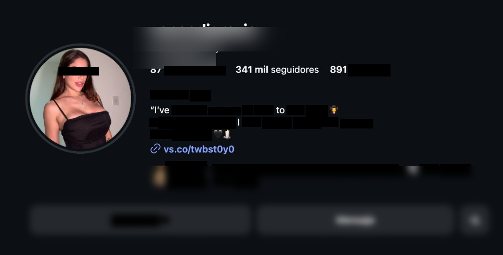 Instagram profile showing 341K followers